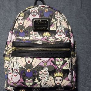 Loungefly Disney Villains Backpack - Black and Purple